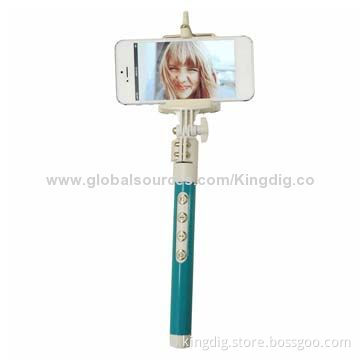 Wireless Monopod Remote Control, Bluetooth Selfie Stick for iPhone/Android with 100cm Total Length